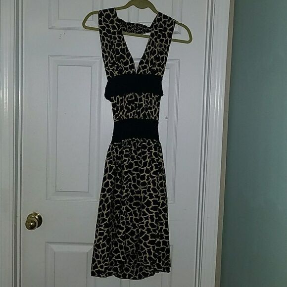 Fashque animal print halter open back dressSz One Size Fits All - Picture 1 of 8
